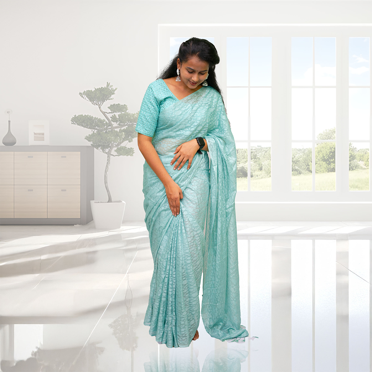 Net saree Code No : KSO021